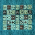 thumbnail image 1 of Ahgly Company Indoor Square Abstract Light Blue Modern Area Rugs, 4' Square, 1 of 4