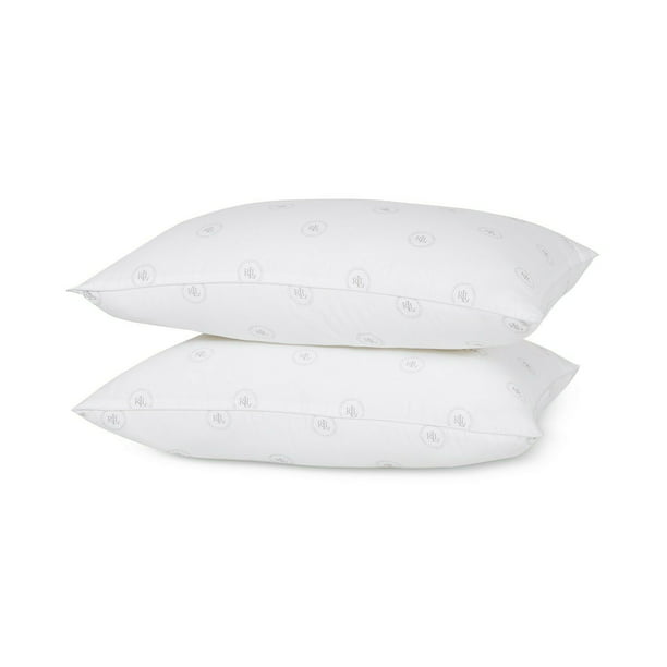 Lauren Ralph Lauren Dalton Stone Extra Firm 100% Cotton Bed Pillow 2 PACK -  KING 
