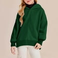 thumbnail image 3 of Dakiuu 5-14Y Girls Oversized Hoodies Fashion Long Sleeve Drop Shoulder Pullover Sweatshirts Kids Casual Outfits Spring Fall Winter Clothes Green 13-14 Years (160), 3 of 6