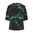 thumbnail image 5 of Sexy mujer Casual impreso media manga Halter collar Clod hombro pulóver blusa camiseta Tops Fridja bn1680, 5 of 5
