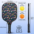 thumbnail image 3 of Pickleball Paddles Set,Pioneer Flower Floral Print Pattern Fiberglass Surface Pickleball Racket Set with 2 Indoor Outdoor Pickleball Balls and Pickleball Bag,Pickle-ball Equipment, 3 of 6