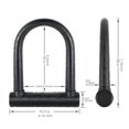 thumbnail image 2 of Candado En U Para Bicicleta Combinación De Servicio Pesado Candado En U Para Bicicleta Grillete Con Cable De Seguridad Y Soporte De Montaje Resistente Llave Antirrobo Candados Seguros Para Bicicletas Sweethay OD013954-00, 2 of 6