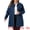 Dark Blue, variant on DARING DIVA Women's Plus Size Buttons Long Sleeve Jean Jackets 2X Dark Blue