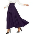 thumbnail image 6 of Women Elegant High Waist Skirt Tie Front Pleated Maxi Skirts Vacation Holiday Female Dailywear, 6 of 9