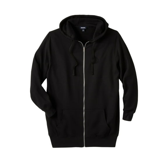 KingSize Men's Big & Tall Longer-Length Fleece Full Zip Hoodie