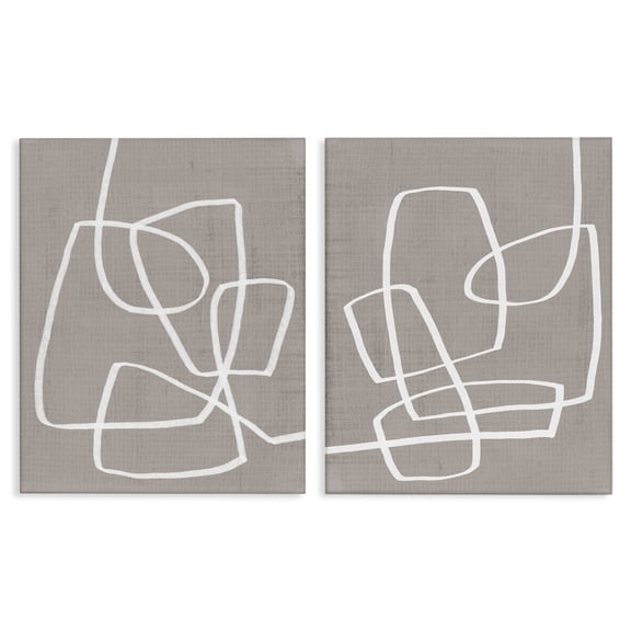Stupell Industries Contemporary Abstract Busy Line 2pc Canvas Art Set, 16 x 20 each, by June Erica Vess