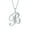 Silver-B, variant on Bling Jewelry Womens ABC Sterling Silver Initial Pendant Necklace with CZ Pave Cursive Script Letter