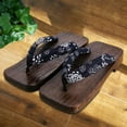 thumbnail image 4 of yuksok 2xJapanese Clogs Slippers Geta Sandals Flip Flops for Men Women Blue Square 42, 4 of 9