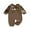 Brown, variant on EYIIYE Infant Baby Girl One-piece Rompers 0 3M 6M 9M 12M Newborn Long Sleeve Jumpsuits Lapel Collar Bodysuits Plaid Print Patchwork Footies Playsuits age Casual Comfy Outfits for Spring Fall