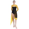 thumbnail image 4 of Miaeowve Lyrical Dance Dress for Women Contemporary Ballet Dance Costume High Low Flowy Leotard Yellow M, 4 of 6