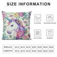 thumbnail image 5 of Creowell Cartoon Unicorn Throw Pillow Covers Kawaii Unicorn Pillow Cases Cushion Covers for Decor Cute Butterfly Dragonfly Throw Pillowcases Colorful Floral Flowers Cushion Cases Bedroom, 5 of 5