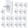 thumbnail image 1 of 20 Pcs Crochets Adhésifs Sans Perforation Partitions de Garde-Robe Support Triangulaire Étagère Support Crochets Adhésifs, 1 of 5