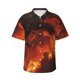 thumbnail image 1 of Balery Fiery Dragons Castle Attack Camisas hawaianas de manga corta para hombre, camisas playeras de corte holgado, camisas de vacaciones con botones,Medium, 1 of 7