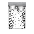thumbnail image 2 of Black and White Bedding Set with Sheet & Covers, Abstract Design Art Style Graphic Ornamental Twirled Circular Pattern, Printed Bedroom Decor 2 Shams, 4 Sizes, Black and White, by Ambesonne, 2 of 3