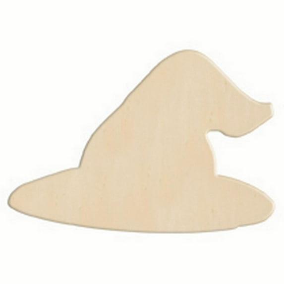 100 Pcs Witch Hat 4" Wide x 2-5/8" Tall x 1/8" ThickWooden witch hat cutouts and other Halloween shapes hand cut from birch plywood and available at wholesale prices!