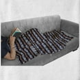 thumbnail image 6 of Ethnic Soft Flannel Fleece Throw Blanket, Abstract Motif with Horizontal Folk Bands Vintage Culture Design, Cozy Plush for Indoor and Outdoor Use, 60" x 80", Indigo Ginger White, by Ambesonne, 6 of 6