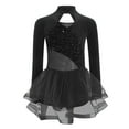 thumbnail image 2 of Sholeno Velvet Tutu Dress for Kids Girls Sparkly Ballet Dance Layers Tiered Skirt Sequins Leotard Tulle Dress Black 8, 2 of 6