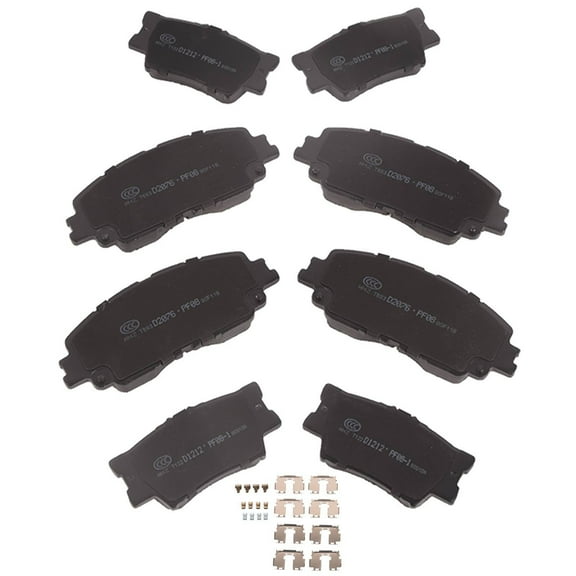 Front   Rear Ceramic Brake Pads Kit 8PCS D2076 D1212 by EGOESWELL