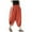 Red, variant on Bmisegm Pants Waist Elastic Band Balloon Linen Loose Casual Women Summer Pants for Women Red L