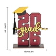 thumbnail image 3 of Gumesh Class of 2026 Graduation Gift - Wooden Keepsake Ornament with Tassel, Personalized Teacher/Student Appreciation Gift, Commencement Table Decor, 3 of 7