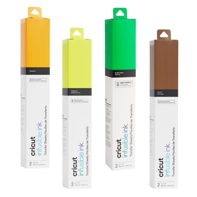 Cricut Infusible Ink Transfer Sheets Bundle, Distressed Rainbow Color Set  Sampler, 12”x12”
