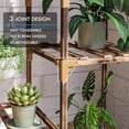 thumbnail image 4 of Behome Plant Stand Indoor, Wood Plant Shelf with 3 Tier Ladder & 7 Pots, Corner Plant Stand, Tall Plant Holder for Living Room & Balcony, Home Decor, 4 of 7