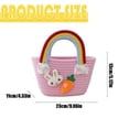 thumbnail image 3 of Homesteed Easter Basket for Kids Woven Bunny Bucket with Handle for Egg Hunting Candy Gifts and Party Favors Cute Holiday Decor, 3 of 9