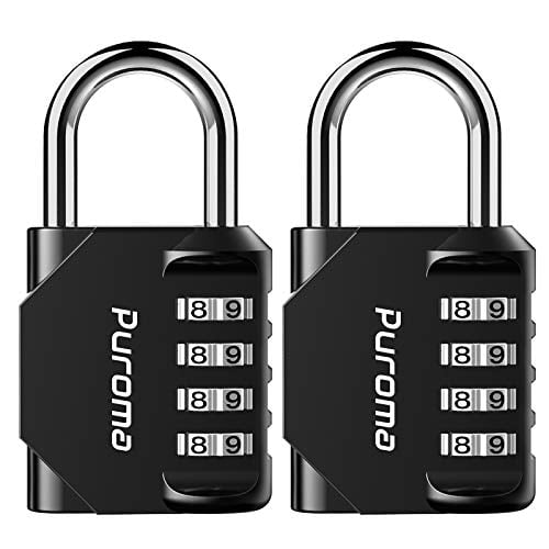 Keyless Resettable Weatherproof Metal 2 Pack Fence Blue Shed for Gym School Locker and Storage 4 Digit Combination Lock Outdoor Gate Easy to Set Padlock