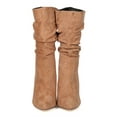 thumbnail image 4 of New Women Faux Suede Pointy Toe Slouchy Block Heel Boot - 18030 By Cape Robbin, 4 of 6