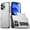 grey, variant on Card Holder iPhone 11 Case (Black) Dual Layer Shockproof Wallet with Heavy Duty Protection