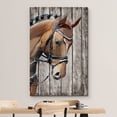 thumbnail image 3 of wall26 Canvas Print Wall Art Close Up Animal Horse Portrait Wood Panels Nature Wilderness Illustrations Modern Art Bohemian Scenic Relax/Calm Multicolor for Living Room, Bedroom, Office - 24"x36, 3 of 5