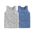 thumbnail image 2 of akafmk 2-Pack Tank Tops for Boys and Girls Cotton Cute Print Mesh Crew Neck Summer Casual Breathable Sleeveless Tops 1-12 Years, 2 of 5