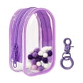 thumbnail image 1 of HILABEE Clear Figure Display Bag with Keychain Mini Doll Storage Bag for Mini Figure Violet, 1 of 7