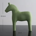 thumbnail image 2 of Wooden Horse Figurine Mini Swedish Dala Pure Color Horse Statue Pinewood Hand Painted Nordic Style Horse Figurine for Family Living Room, Entrance Door, Desk, Cabinet, Bookshelf(Green-S), 2 of 7