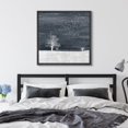 thumbnail image 3 of IDEA4WALL Framed Canvas Print Wall Art Birds Fly over White Field & Trees Landscape Nature Wildlife Scenery Animals Abstract Wall Decorative Rustic Scenic Relax/Calm for Rooms - 16"x16" Black, 3 of 5