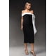 thumbnail image 3 of Vestido Bellabarnetten Ophelia sin mangas a media pierna con hombros descubiertos, 3 of 6