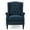 Dark Blue, variant on GDF Studio Elizabeth Contemporary Tufted Wingback Pushback Recliner, Navy Blue and Dark Brown, Fabric