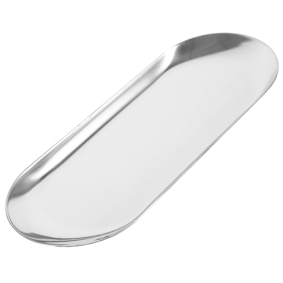 OUNONA Plated Silver Metal Fruit Tray Platter Versatile Oval Serving Dish for Dessert