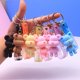 thumbnail image 2 of 1/6pcs Fashion Keychain, Multicolor 3D Soft Rubber Creative Bear Key Chain, Hand Bag Pendant For Backpack, For Classmates And Colleagues, Accessories For Schoolbag, Cool Key Chain, 2 of 4