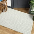 thumbnail image 2 of Aoile 2' x 3' Washable Area Rug, Modern Plaid Front Door Doormat, Soft Faux Wool Rug Non-slip Low Pile Accent Small Rug for Bathroom Bedroom Kitchen Laundry, Light Grey, 2 of 8