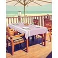 thumbnail image 2 of muroi Outdoor Tablecloth with Umbrella Hole, Farmhouse Pink White Stripe Rectangle Tables Waterproof Tabletop Collection for Patio, Garden, Picnic, Camping, Dining 60 x 84 inch, 2 of 6