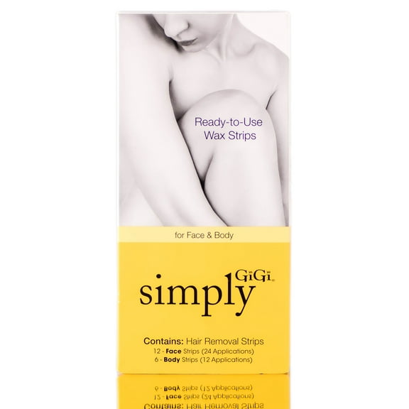 GiGi Simply Ready-To-Use Wax Strips - 18 Strips