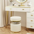thumbnail image 3 of Miniyam Round Swivel Stool with Adjustable Height, 660LBS Load, PU Leather, White, 3 of 8