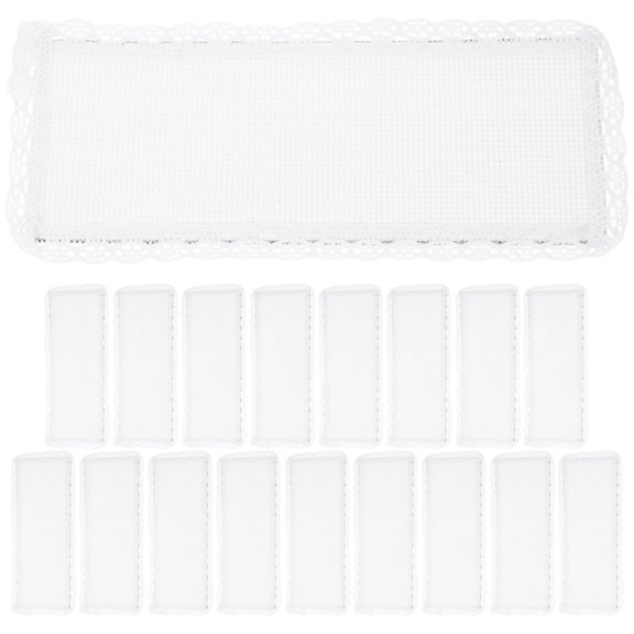 20 Pcs Crafts Bookmarks Kits Fabric Bible Bookmarks Cross Bookmark Student 20.00X8.50X0.10CM White