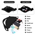 thumbnail image 4 of Bandolera EVGLOW Nylon Crescent para mujer y hombre, color negro, 4 of 7