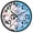 Black Cat and Oriental Cherry, variant on Dailycode Night Light Wall Clock Glow in The Dark 12 inch Battery Operated Silent Luminous Clocks, Hand Drawn Colorful Daisies