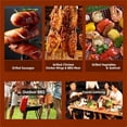 thumbnail image 6 of 3-Way Grill Skewers - 14.7 Inch 3-Prong Stainless Steel BBQ Skewers with Push Slider Bar - Heavy Duty Reusable Metal Grilling Skewers for Meat Chicken Sausages Veggies, 6 of 7
