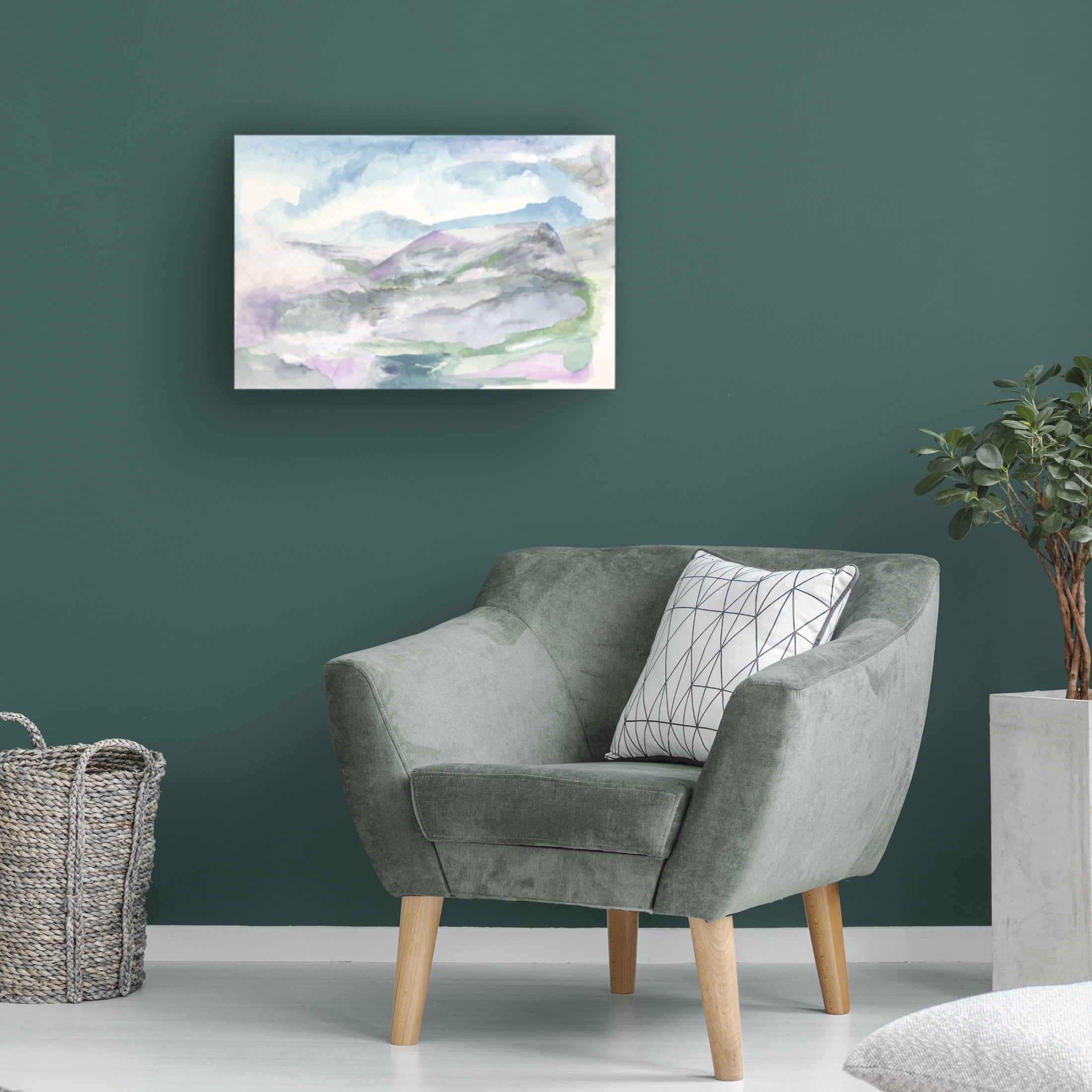 Canvas Wall Art - Ellen Kossoff 'Purple Haze' Wall Art for Living Room, Bedroom, or Office Décor by Trademark Fine Art - 32 x 22 Inches