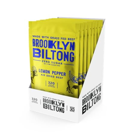 Brooklyn Biltong - Air Dried Grass Fed Beef Snack, South African Beef Jerky - Whole30 Approved, Paleo, Keto, Gluten Free, Sugar Free, M