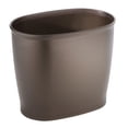 thumbnail image 1 of InterDesign Kent Black Plastic Oval Wastebasket, 1 of 4
